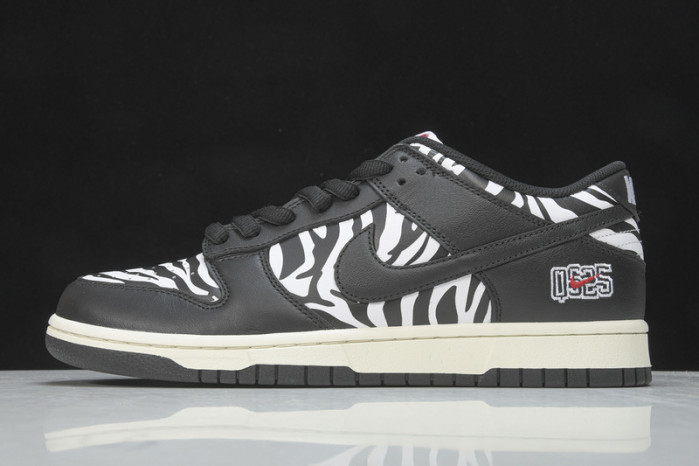 quartersnacks x nike sb dunk low zebra dm3510-00