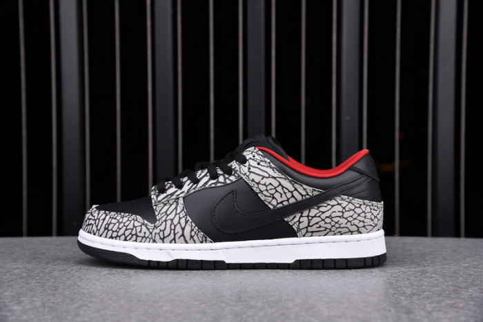 nike dunk sb low s*upre*me black cement 304292-131