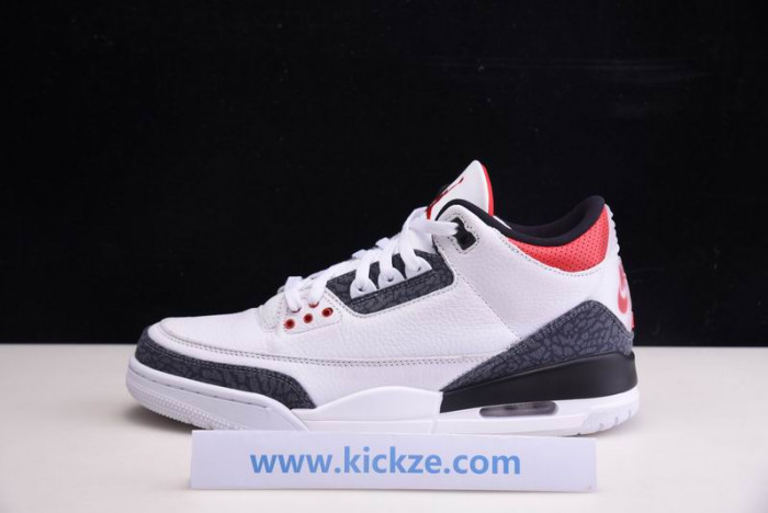 air jordan 3 retro denim se ''fire red'' - cz6431-100