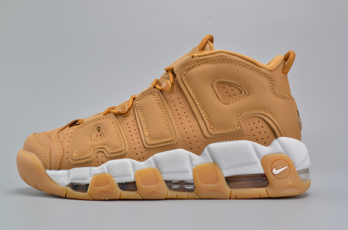 nike air more uptempo prm “wheat” brown mens aa4060-200