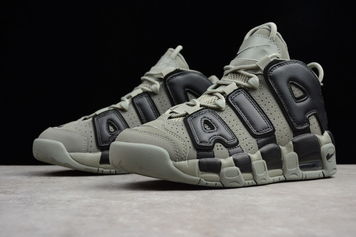 nike air more uptempo “dark stucco” dark stucco/black womens 415082-007