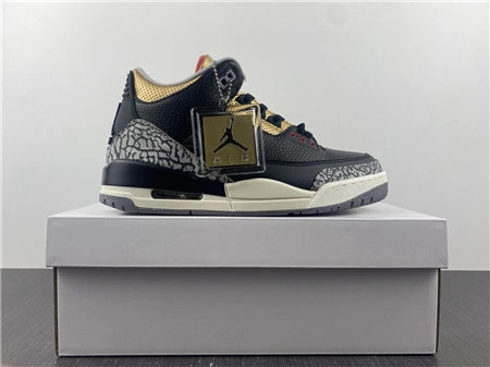 Jordan 3 Retro Black Cement Gold CK9246- SoftTouch 3832