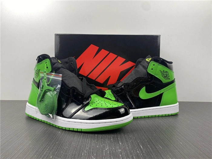 Jordan1 black green 555088- Unique 3609