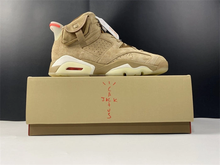 Casual Jordan6 Travis Scott British Khaki DH0690- 4041