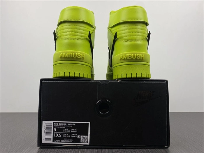 Nike Dunk High AMBUSH Flash Lime CU7544- ZipUp 4837