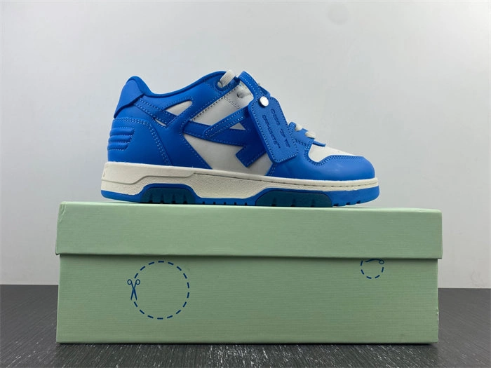 FastDry OFF-WHITE Out Of Office OOO Low Tops White Blue OMIA189F22LEA 3114